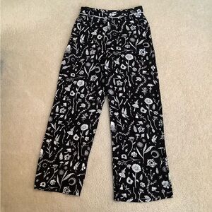 Disturbia Hedgewitch Wide Leg High Rise Trouser Pants Black & White siz 6/28/SM